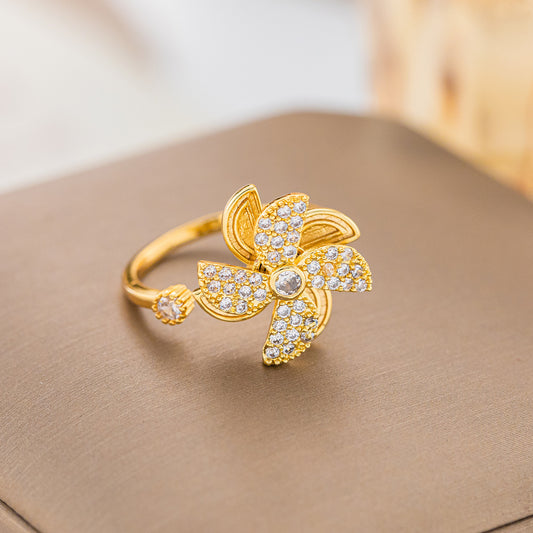 Lucky Windmill Rotatable Ring