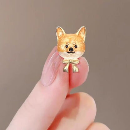 Drip Oil Yellow Shiba Inu Brooch