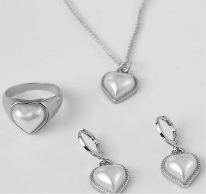 Heart necklace set three pieces