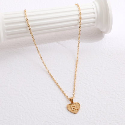 Hot selling heart letter necklace