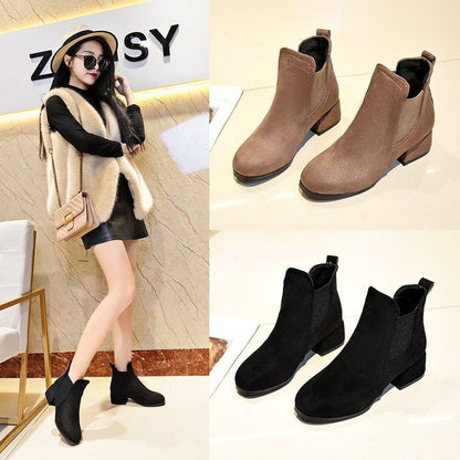 Winter new thick heel women's boots