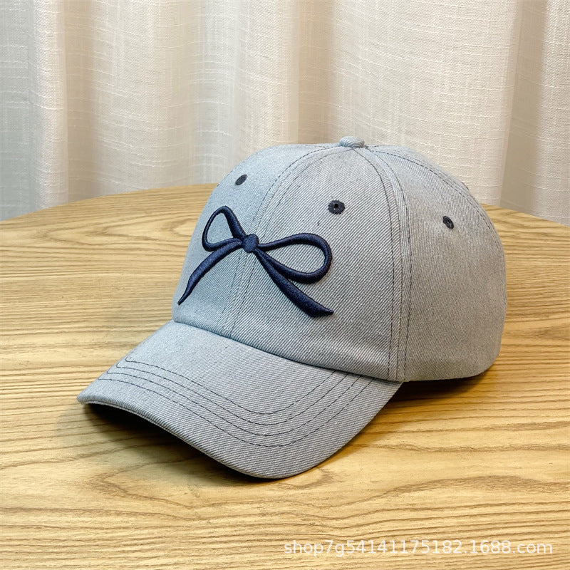 Gorra de béisbol con lazo de mezclilla 