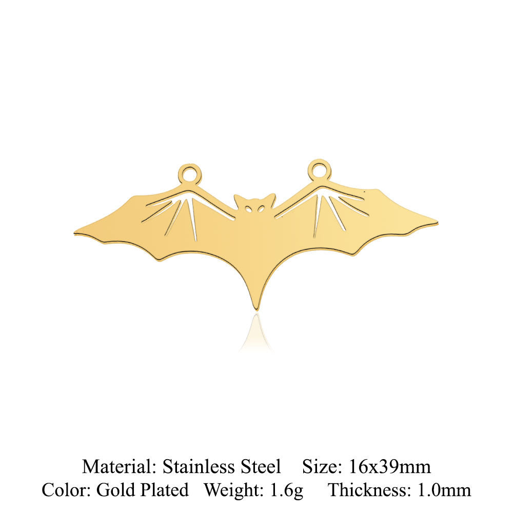 5 pcs/pack pumpkin head titanium steel pendant bat