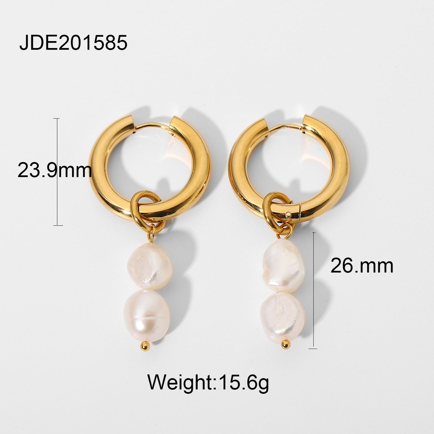 Double Freshwater Pearl Drop Earrings