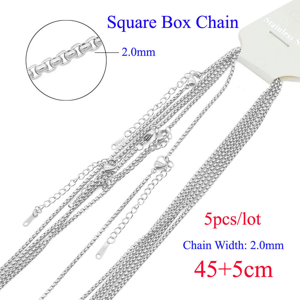 5 pcs/pack cross chain stainless steel DIY