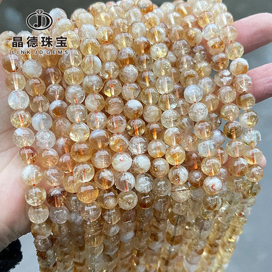 Natural Huangta crystal loose beads crystal round beads