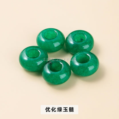 14 * 8m natural jade crystal abacus large hole beads loose beads