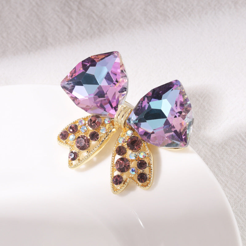 Bow brooch high-end