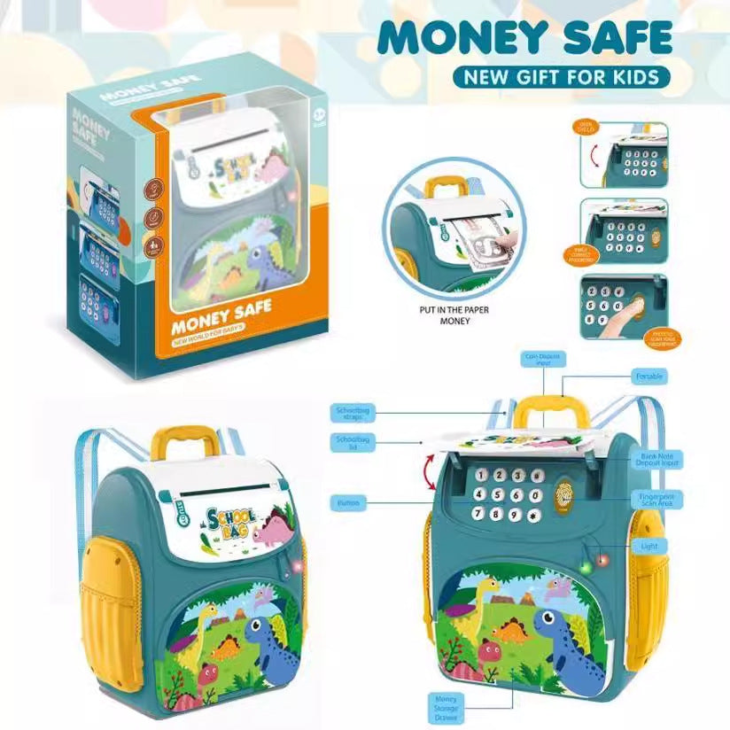 StellaLou Backpack Money Bank, Password Safe for Boys and Girls