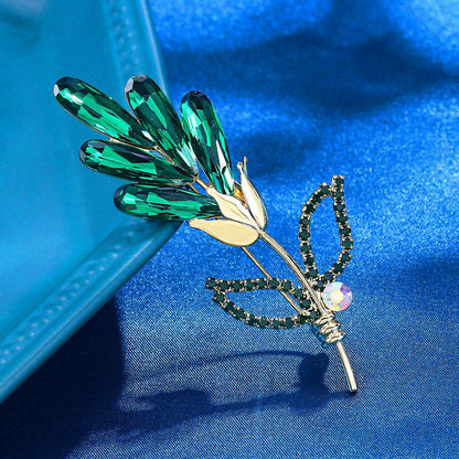 Crystal Flower Brooch Brooch Versatile