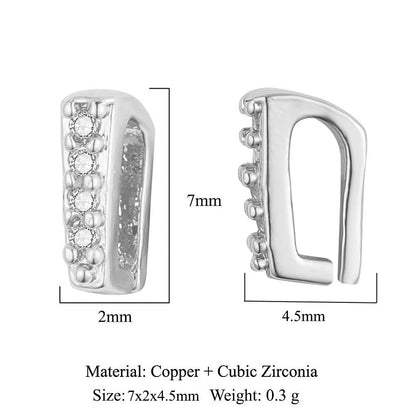 Copper zircon melon seed buckle pendant universal buckle