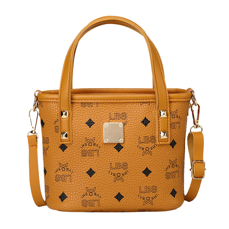 Classic Printed Bucket Bag