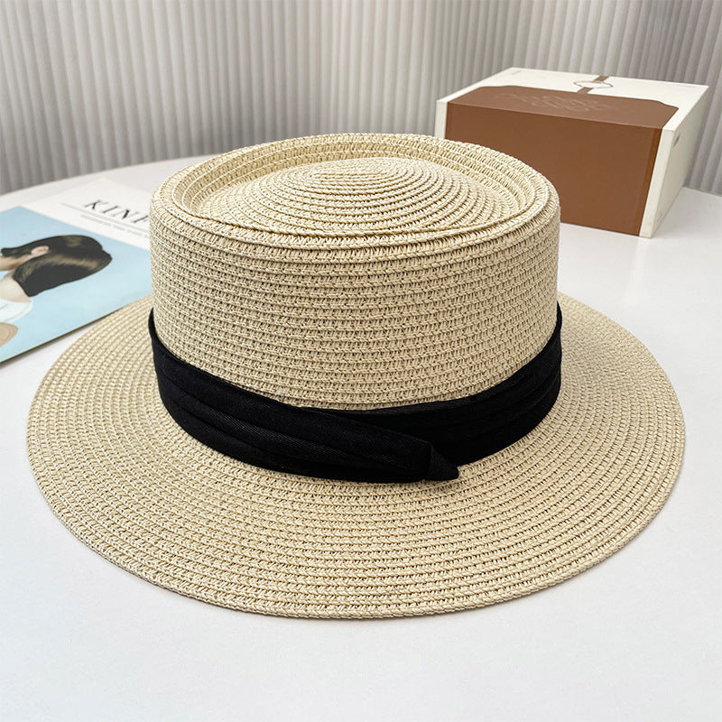 Popular Foldable Straw Hat British-Style Wide Brim Sun Hat