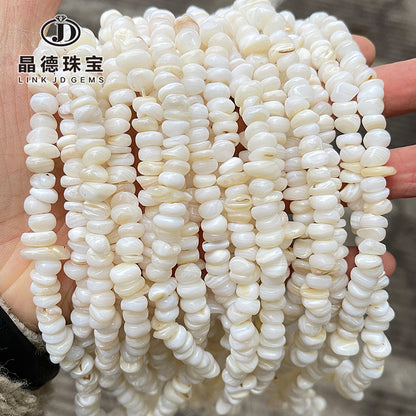 5-8Mm natural freshwater white shell gravel beads