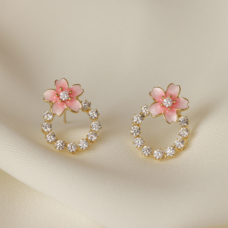 Japanese cherry blossom stud earrings