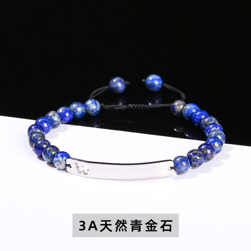 Natural crystal bead woven bracelet