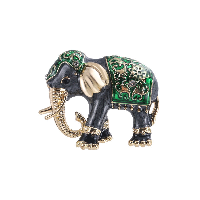 Dripping Elephant Brooch Zinc Alloy