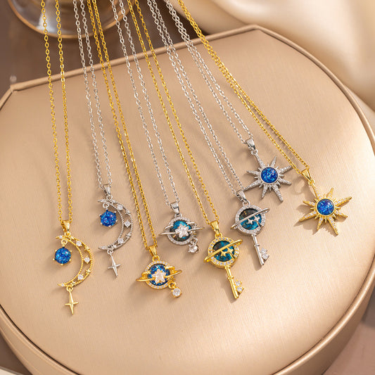 Luxury Starry Sky Full Diamond Necklace