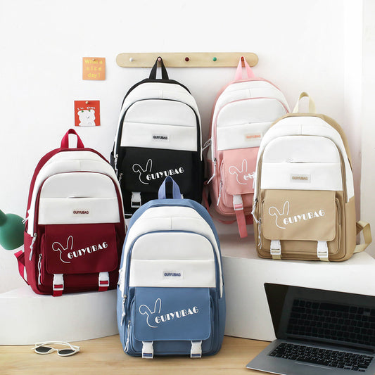 4-piece Korean style backpack for students