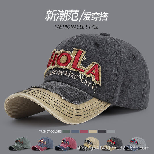 Spring Fall Washed Cotton Baseball Cap