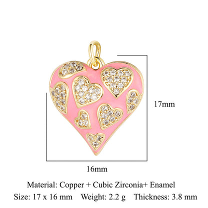 Boy Girl Butterfly Love Copper Zircon Pendant