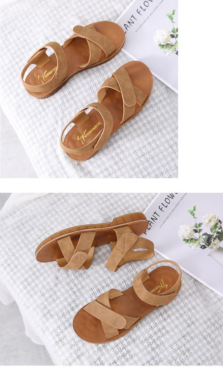 Cow tendon sole sandals flats fashion