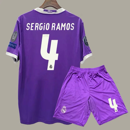 16-17 Real Purple Away Ronaldo Benzema Ramos Retro Jersey