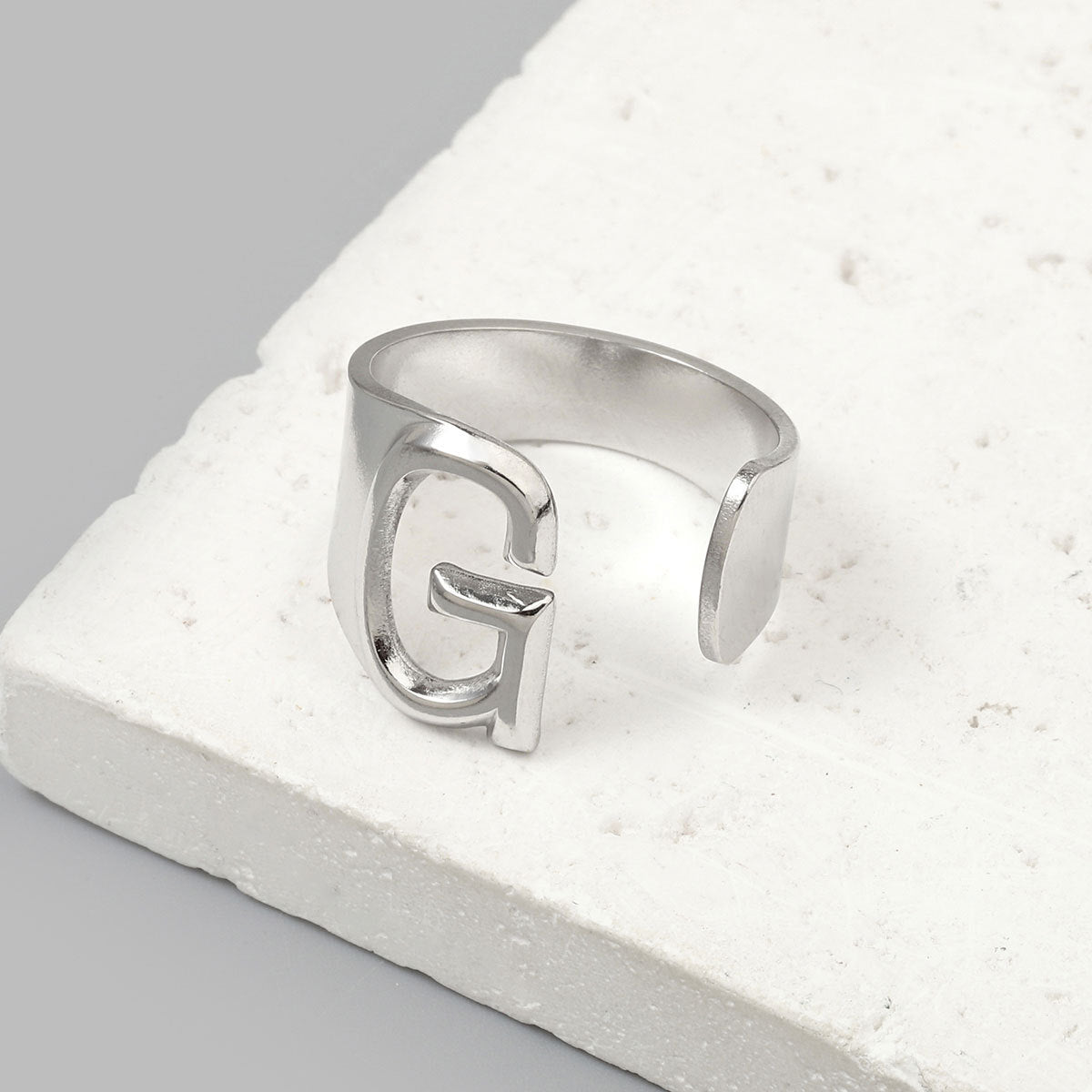 Titanium steel 26 English letter ring