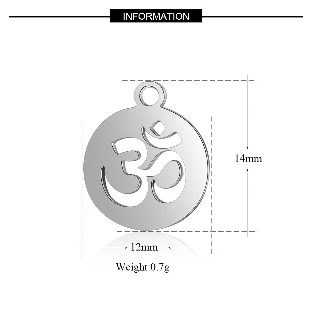 10 pcs/heart-packed sun yoga star moon pendant