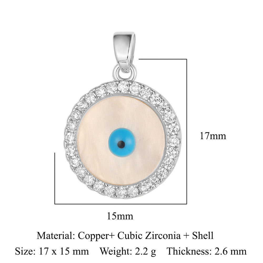 3 pcs/pack, rose copper zircon pendant DIY.