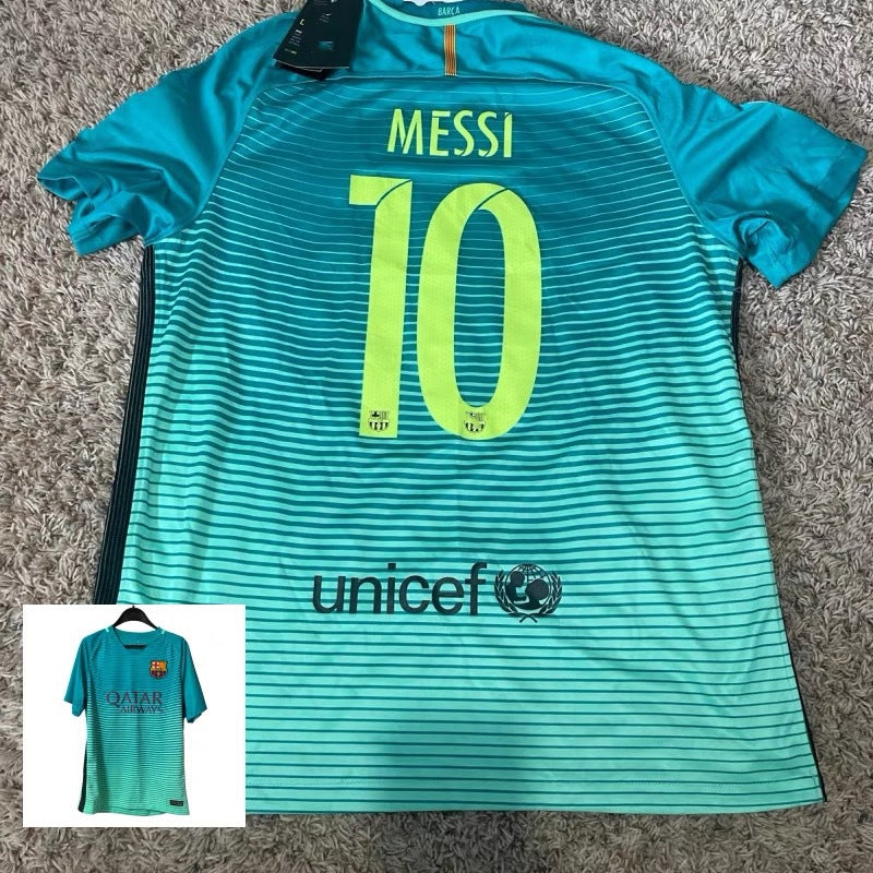 Barcelona Classic 10 Messi Rivaldo Puyol Figo Neymar Long Short Sleeve