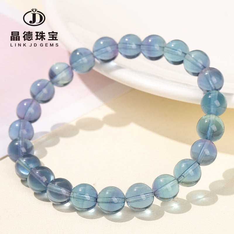 Natural blue fluorite bracelet for men and women