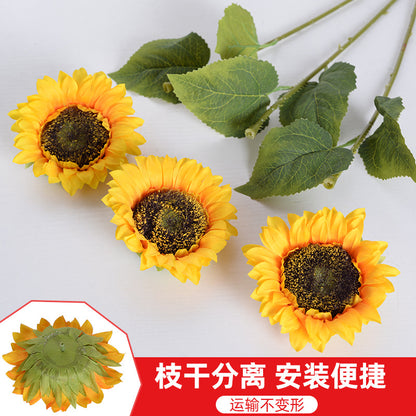 Single artificial sunflower flower