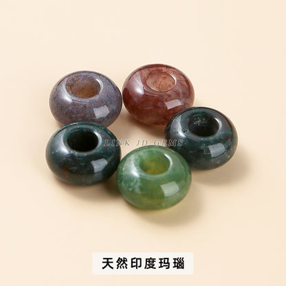 14 * 8m natural jade crystal abacus large hole beads loose beads