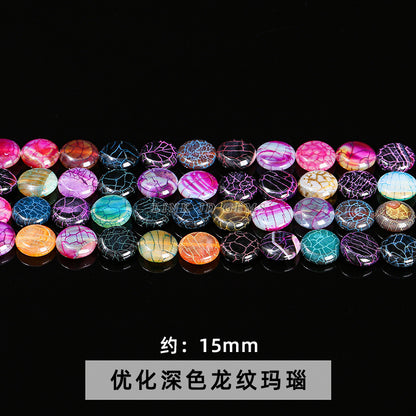 Color dragon agate water drop loose beads