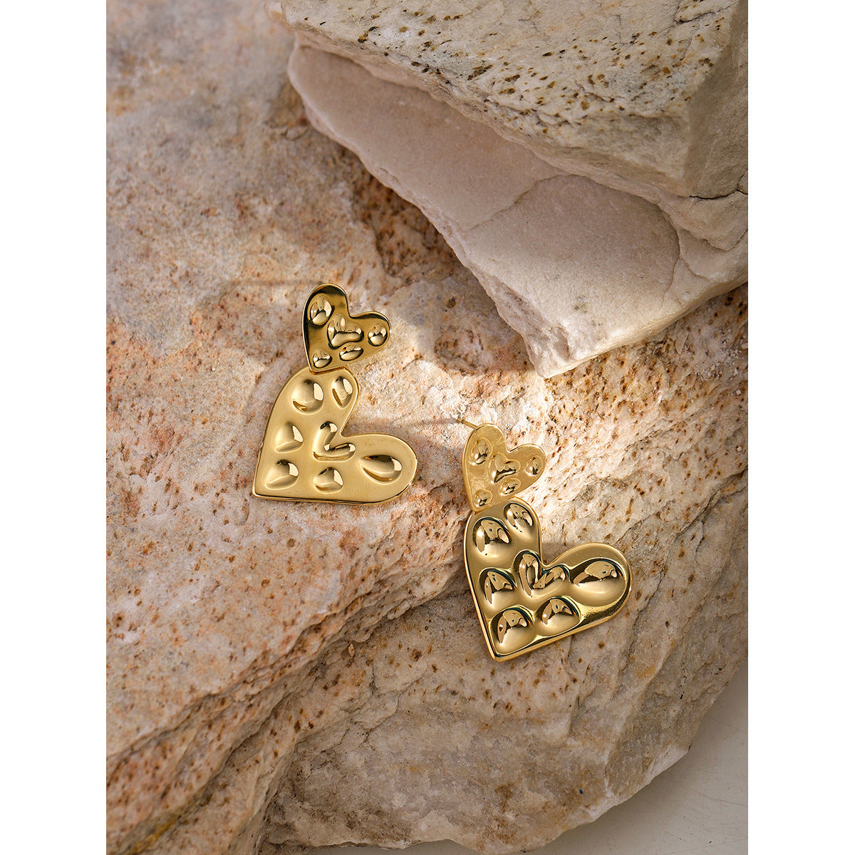 European and American heart earrings