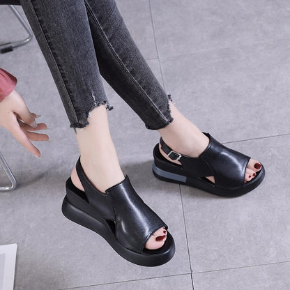 Large Size High Heel Sandals Women black