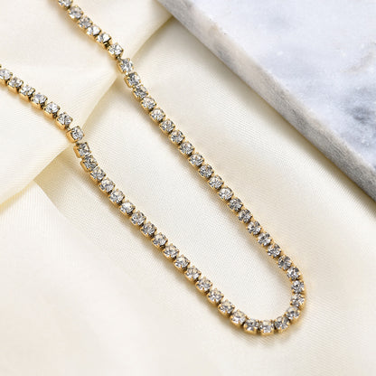 Rows of diamond-studded zircon jewelry