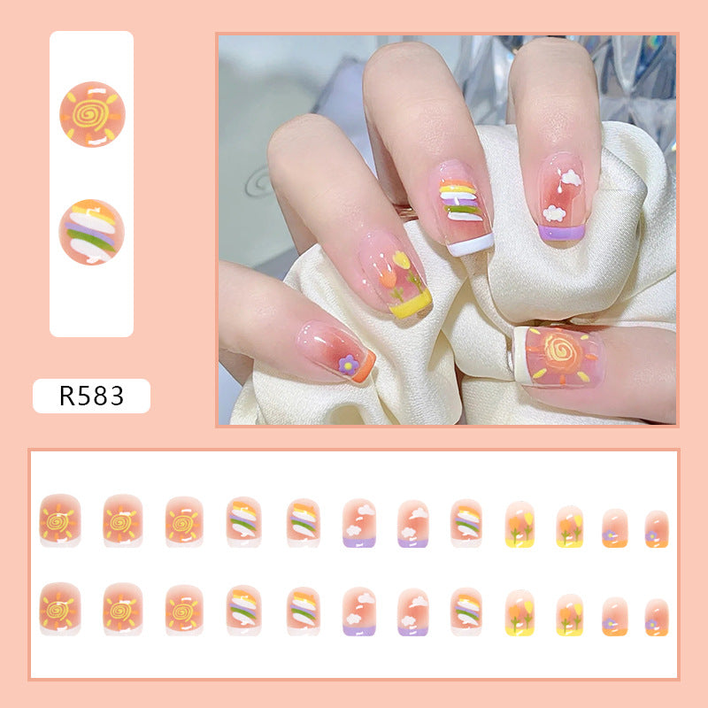 Candy Gradient Summer Nails