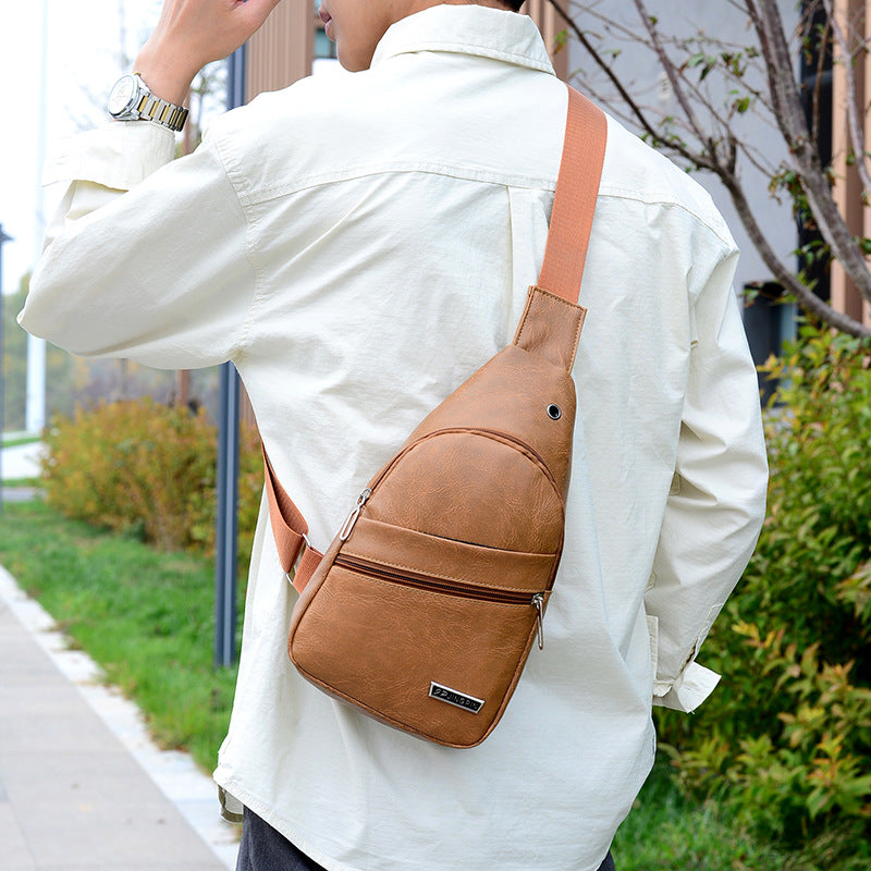 Solid color chest backpack