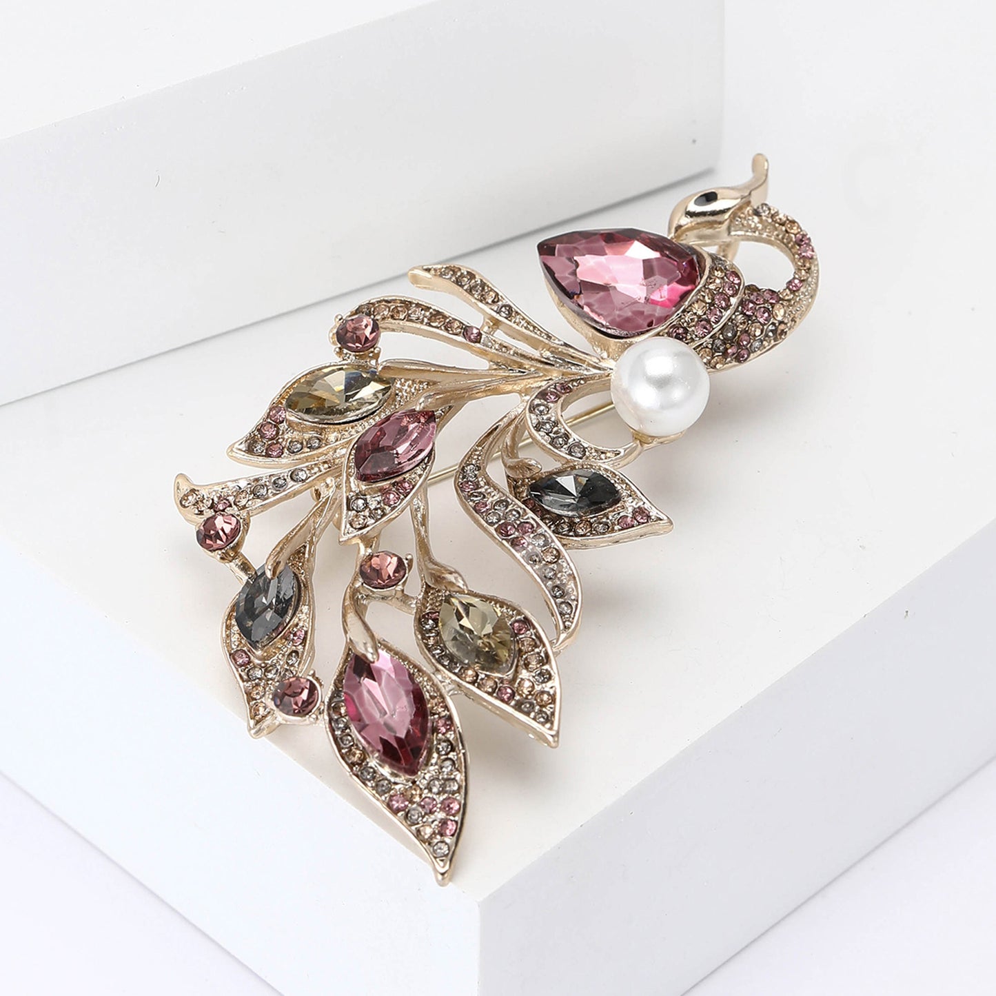 Alloy Rhinestone Phoenix Brooch