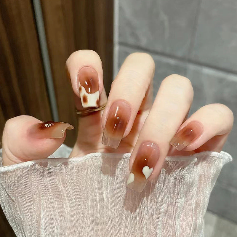 Caramel Amber Love Nails