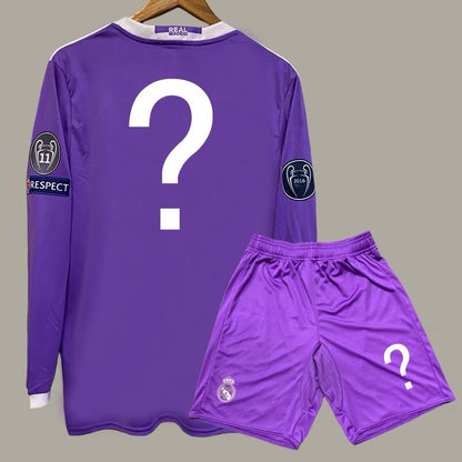 16-17 Real Purple Away Ronaldo Benzema Ramos Retro Jersey