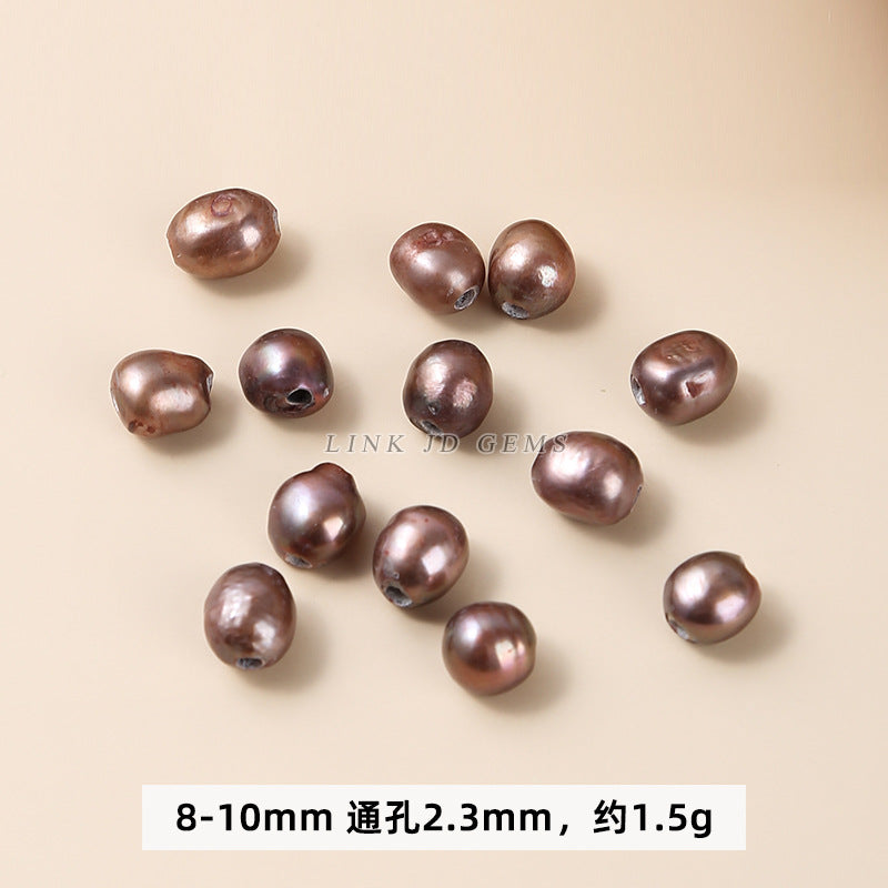 8-10Mm Natural Freshwater Brown Baroque Pearl Loose Beads