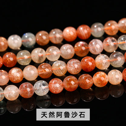 Natural arushite loose beads gold dot sunstone round beads