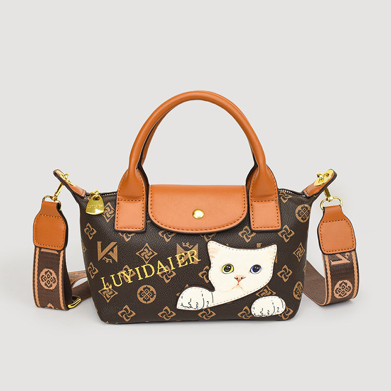 Versatile cute cartoon handbag