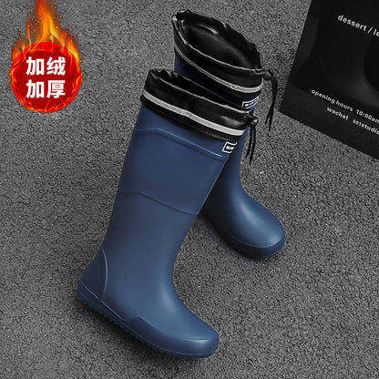 Rain shoes men's tall tube versatile outer wear