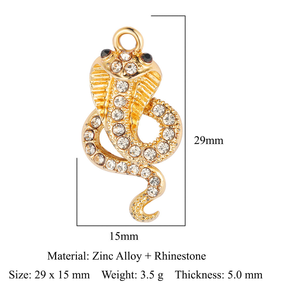 5 pcs/pack, eye snake cross, leaf alloy pendant.