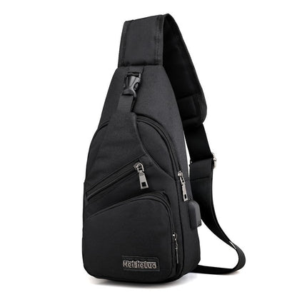 Men's Oblique Span Bag Canvas Shoulder Bag