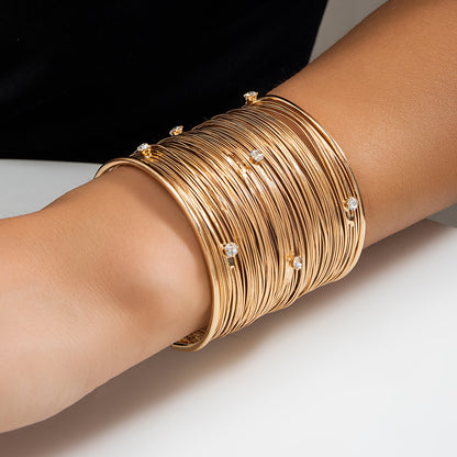 Wide brushed line bracelet